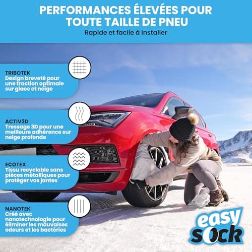 Easysock EASYSOCKS.M Chaîne Neige Textile, Taille XL