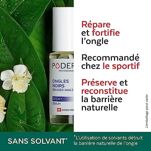 PODERM - ONGLES NOIRS ET TRAUMATISÉS | Traitement aux plantes anti-hématomes, antifongiques, antibactériennes et réparatrices | Soin professionnel pied/main | Facile & rapide | Fabriqué en Suisse