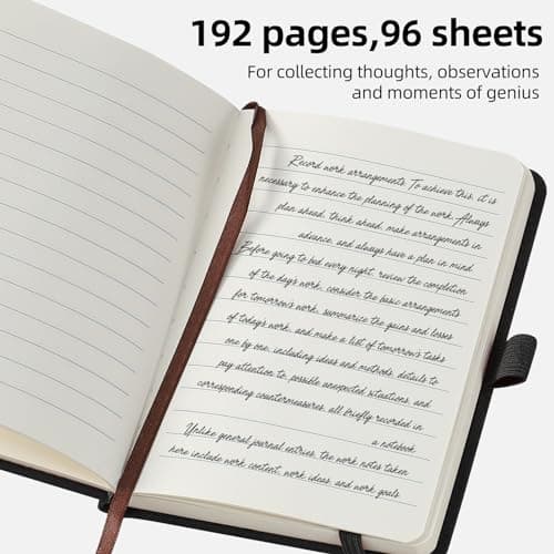 HOMEMARS Carnet de Notes, Petit Carnet, Petit Cahier, 3 Paquet, Cahier de Note, Carnet de Voyage, 14.4 cmx9.6cm, noir, 192 Pages Chacune, Couverture Rigide, Motif d'arbre en Relief, Cuir végétalien