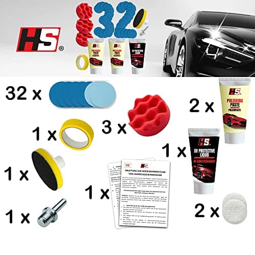 Renovateur phare voiture - HS kit renovation phare voiture - Polish phare voiture - Kit polissage phare voiture - Kit nettoyage phare voiture