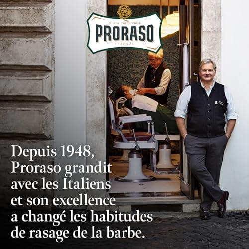 Proraso | Huile à barbe Wood & Spice (flacon-pompe de 100 ml) – Huile pour barbe adoucissante et protectrice pour barbes longues et hirsutes – Fabriquée en Italie