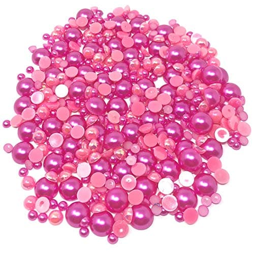Special Touches Lot de 500 mini perles en résine de taille mixte pour création de cartes Rose vif