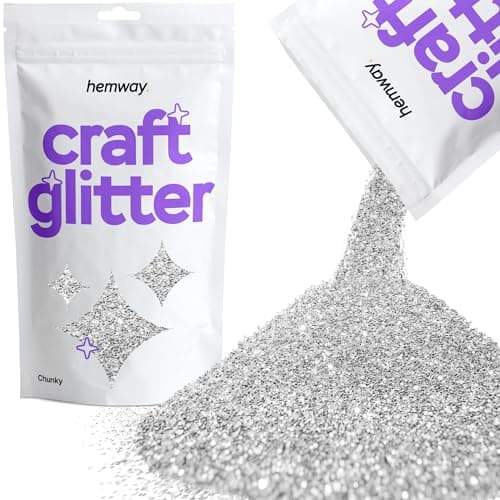 Paillettes pour artisanat gobelets en résine argentée cartes bijoux de Noël bougies épaisses 100 g/3,5 oz