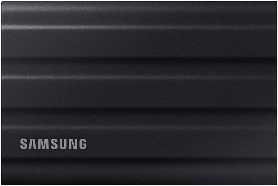 Samsung SSD Externe T7 Shield, 1 To, Noir, MU-PE1T0S/EU, vitesse de lecture/écriture jusqu'à 1050Mo/s, USB 3.2 Gen 2