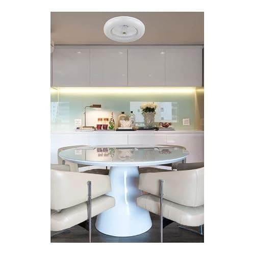 BEL AIR HOME - Ventilateur Plafonnier LED KIRA | 6 Vitesses DC Moteur Économie d'Énergie | 3 Températures Lumière 3000K-4000K-6500K | Télécommande et Application Argrace, Polycarbonate (BLANC)