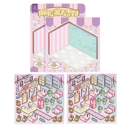 Vjeybv Sticker Scenes – Autocollant 3D pour décoration de petite pièce pour, anti-stress, scrapbooking