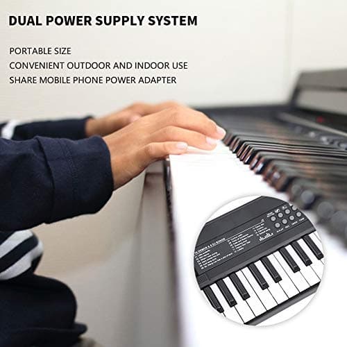 Clavier électrique Clavier musical électronique portable à 37 touches avec fonction d'enregistrement de microphone pour l'apprentissage des enfants