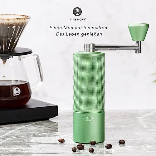 TIMEMORE Chestnut C3s PRO, moulin à café manuel, corps entièrement métallique, fraise conique S2C en acier inoxydable, moulin à café manuel avec poignée pliante, pour Espresso et French Press, vert.