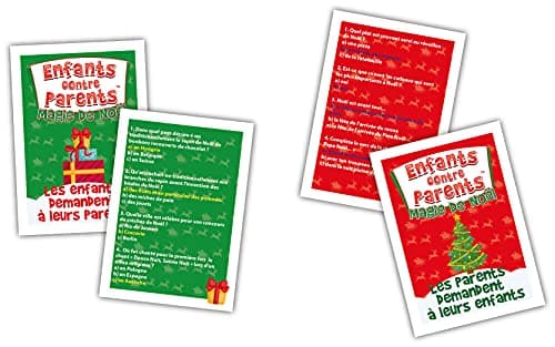 Jeu Jeu de Noël Jeu Éducatif Jeu de Plateau Quiz pour Enfants pour la Famille Jeu de Société Enfants Contre Parents Magie de Noël dès 6 Ans
