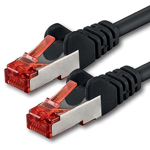 1aTTack.de 1x 2m - Câble patch câble réseau Cat 6 Cat6 RJ45 SFTP - noir
