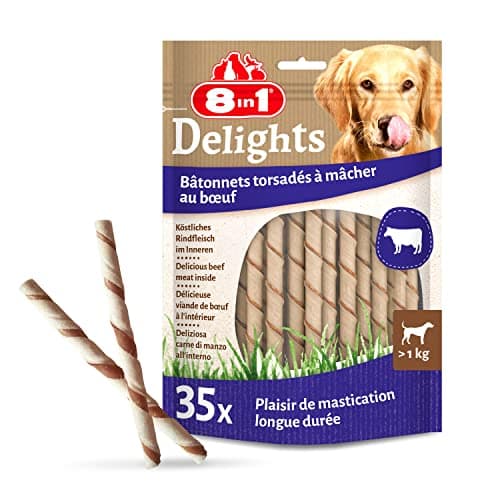 8in1 Delights Twisted Sticks Bœuf 35 Bâtonnets