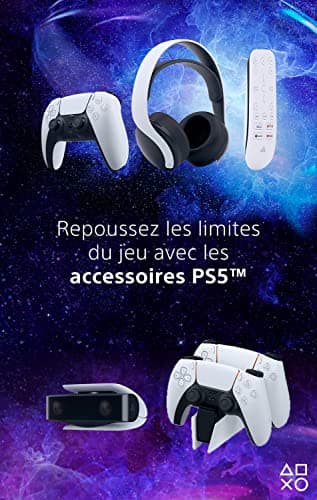 Sony, Télécommande Multimédia PS5, Compatible avec PlayStation 5, Couleur : Blanche