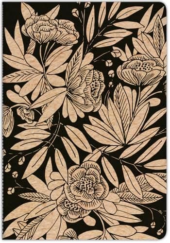 Clairefontaine 116038C - Un Cahier Piqué motifs Nature sur Couverture Kraft - A4 21x29,7 cm 96 Pages Lignées avec Marge papier Ivoire 90g - Collection Le Cerisier Blanc - 2 visuels, livr aléatoire