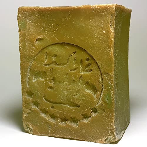 Savon d'Alep - 200 gr -% 25 D'huile de Laurier,% 75 D'huile D'olive Vierge, Naturelle et Faite à la Main, Avec Sac en Coton...