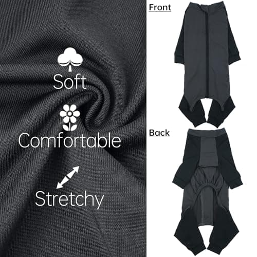Dog Onesie Four Jambes, Pyjamas Chien Vêtements Quatre Pieds Chien Chauds Sweats Chiot Manteau Chiens Vetement pour Chien(Gris, XS)