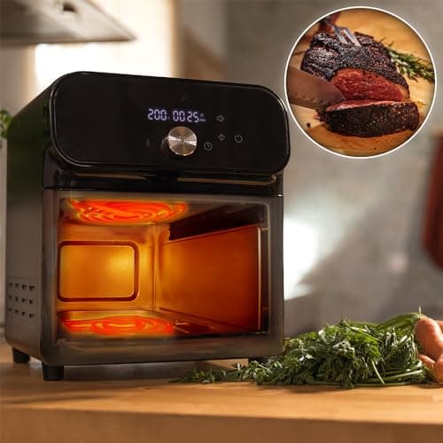 Cecotec Airfryer Cecofry Smokin' Duo 6000. Friteuse sans Huile, 6L Double Résistance, 2000W, 2 en 1: dorer et fumer, 13 menus, température réglable, écran tactile multifonctionnel.