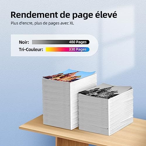 Prodoki 302 XL Cartouche d'encre Remplacement pour HP 302 XL Noir et Couleur Cartouche Encre pour OfficeJet 3831 3833 3830, DeskJet 3630 2130 3632, Envy 4520 4525 4527 (1 Noir, 1 Tri-Colore)