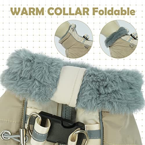 Katzinst Manteau Chien, Manteau imperméables pour Chien avec Pattes Réfléchissant Vetement Chien avec Protection Abdominale Vêtements pour Chiens d'hiver pour Grands Chiens, Labrador, XL