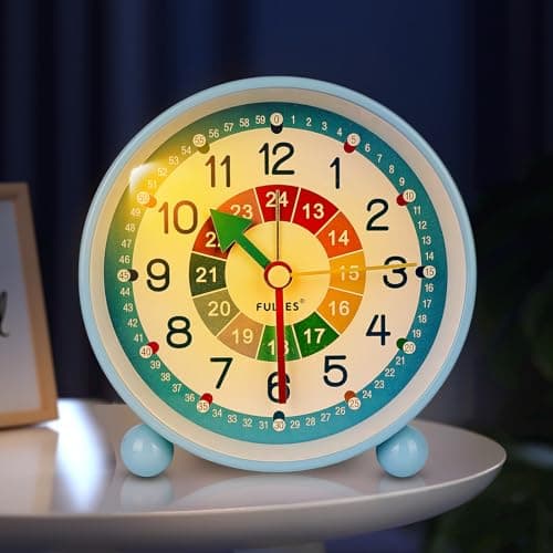 Réveil Enfant Educatif Jour/Nuit, Réveil Enfant avec Veilleuse, Machine Sonore, Temps de Se Réveiller, Réveil pour Tout-Petits, Réveil d'apprentissage pour Enfant, Cadeau pour Enfant Garçon Fille