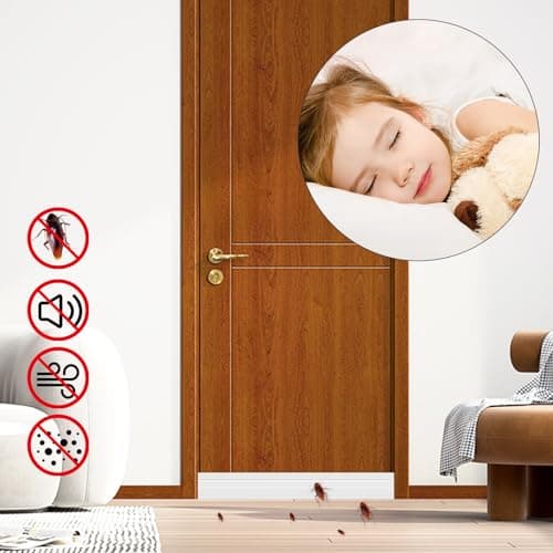 Oderra Bas de Porte Isolant, Boudin Porte, Boudin de Porte Isolant Phonique Porte 100 cm, Joint de Porte D'entrée, Joint Porte Stop à l'air Froid