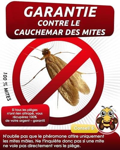 PIC Piège Produit Anti Mites Textiles Paquet de Trois 3x2 pièces - approprié pour la Protection de Tous Les vêtements dans l'armoire et en Stockage alternative à spray anti mites textiles