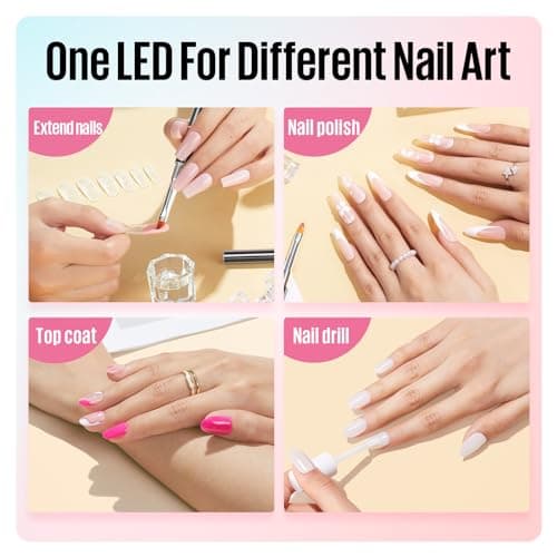 MEFA Lampe Uv Ongles Gel, 3W Lampe Uv Ongles Gel Pose Americaine avec 2 Minuteries, USB Rechargeable, Lampe Uv Sèche Ongles pour Vernis Semi Permanent, Polygel Durcissement Rapide pour Femme Nail Art