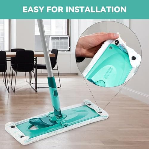 Sgizoku Recharge de tête de mop pour Leifheit Clean Twist/Combi M Micro Duo -Chiffon à Franges 42 x 15cm,moppe Compatible leifheit serpillière,serpillères de Rechange en Microfibre pour Tous Les sols