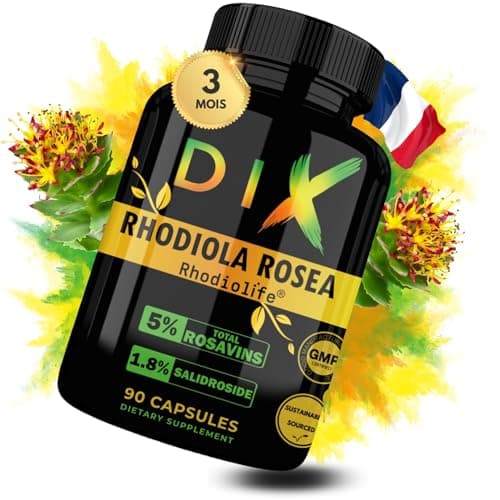 RHODIOLA ROSEA | 2X Plus D'actif | 5% Rosavine + 1,8% Salidroside | Qualité Unique Rhodiolife® | Performance | Adaptogène | Bien être Psychologique | Anti-stress |