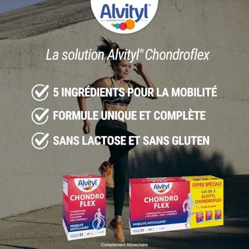Alvityl Chondroflex - Lot de 3-5 éléments Essentiels - Mobilité Articulaire - 3x30 Jours de Prise