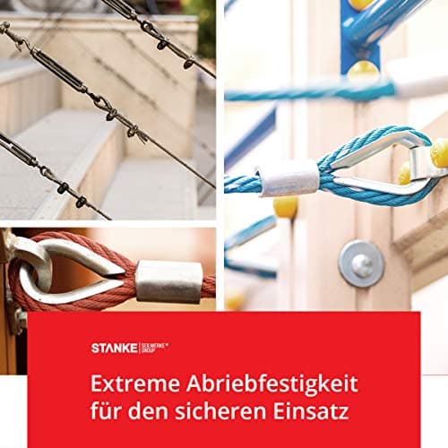 Seilwerk STANKE 5x Cosse-cœur galvanisé 12 mm cosse zingué pour les câbles d’acier, de treuil et cordes naturelles
