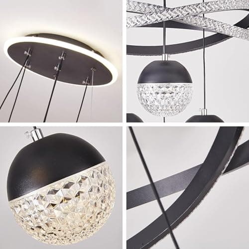 VTAMng Lustre de table à manger LED doré moderne suspension à intensité variable adapté à l'îlot de cuisine salle à manger salon plafonnier moderne à hauteur réglable luminaire de décoration d'intérie