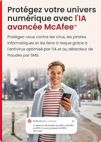 McAfee Total Protection 3 appareils 2025 |12 mois |VPN sécurisé, logiciel de sécurité avec antivirus, gestionnaire de mots de passe et surveillance de l'identité | Téléchargement
