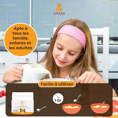 Snadi - Probiotiques et Prébiotiques Solubles Avancés | 100 gr | 390 Milliards UFC | COMPLEXE AROGYA INMUNDIGEST | Fibre Prébiotique 90g | Santé Digestive et Immunitaire | Convient à Tous les Âges