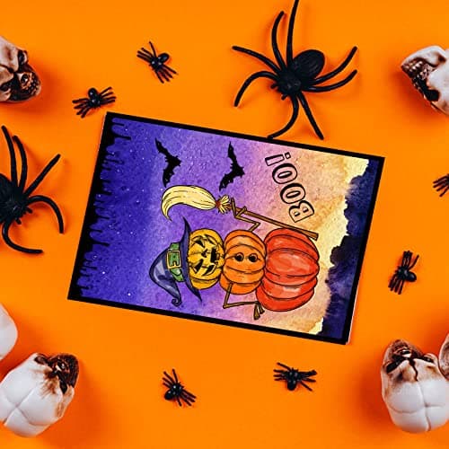 ORIGACH Tampon transparent en silicone transparent pour la fabrication de cartes, Halloween, sorcière, citrouilles, fantômes, bricolage, scrapbooking, journal, album photo, décoration