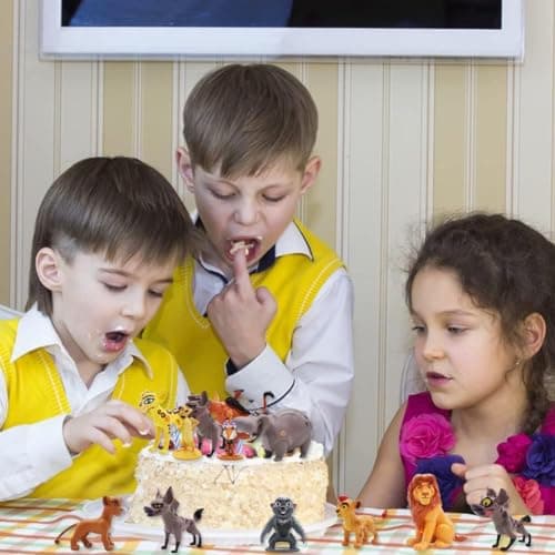 PLNVNVP 12pcs Lion Gâteau Topper, Le Roi Lion Gâteau Topper, Cartoon Cake Topper, Décoration de Gâteau d'Anniversaire de Dessin Animé, pour Fête Décoration Supplies