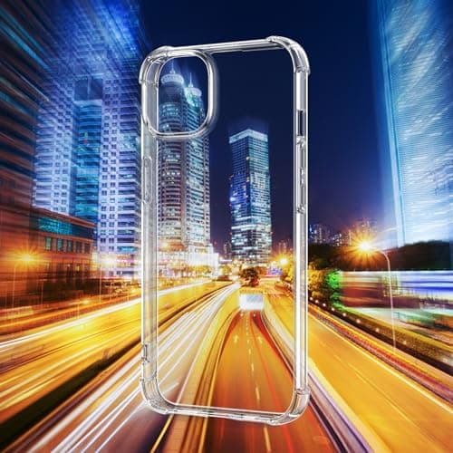 FLLAO 4 en 1 Coque pour iPhone 14 avec 2 Verre Trempé et 1 Caméra Protecteur, [Coussin d'air Intégré] Antichoc Antirayures Bumper Protection Housse pour iPhone 14 6.1", Transparent