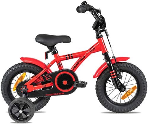 PROMETHEUS BICYCLES Velo Enfant 3 Ans Garcon vélo Fille 12 Pouces a Roulette pour 3 a 5 Ans - BMX en Rouge