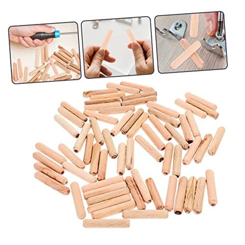 VOSAREA 1000 Pièces Tenon en Bois Rond Goupille Biseautée Cheville Ronde Goujons Bâtons Chevilles à Bois Tige De Goujon De Gâteau Goujon en Bois Dur Tiges De Chevillage des Bâtons De Bois