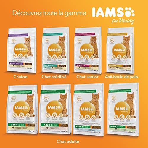 IAMS Croquettes Poulet Frais pour Chat Sénior 1.5 kg