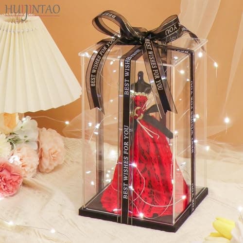 Huijintao Vitrine pour Collection, Vitrine Figurine, Vitrine Acrylique, Vitrine Exposition Transparent pour Voitures Miniatures, Figurines, Objets de Collection (15x15x25 cm)