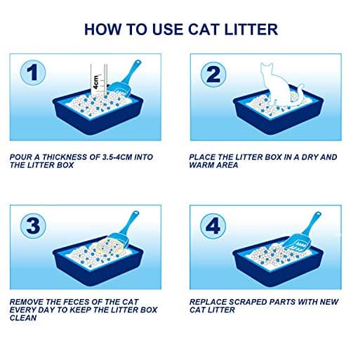 Nobleza Litière pour Chats Silice Gel 30.4L - Litière pour Chat Haut de Gamme avec Contrôle Supérieur des Odeurs et Absorption Efficace des Liquides