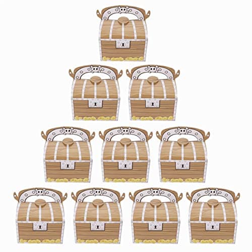 10 Pcs Pirate Fête Boîte Coffre Trésor Cadeau pour Pirate Fête D'anniversaire Des Enfants