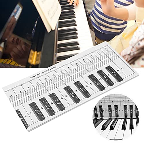 Table de partitions de piano, table de touches de piano étanche, papier couché portable 88 pour comparaison pour les exercices