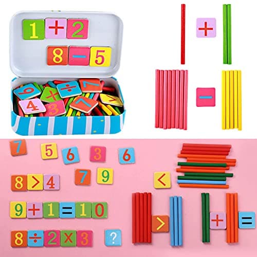 Table de Multiplication en Bois,Numéros Consécutifs en Bois,Bébé Blocs Puzzle Multiplication,Jouet de Table de Multiplication,Table de Multiplication en Bois,Jouets en Bois pour Apprends à Compter