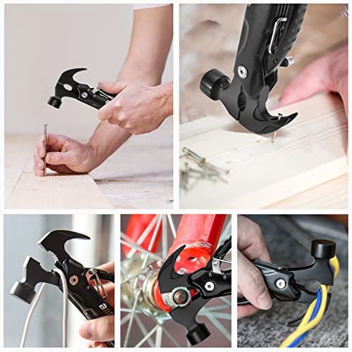 BIIB Cadeau Homme, 12 en 1 Outil Multifonction, Gadget Insolite Utile, Idee Cadeau Homme, Accessoires Camping, Cadeau Papa, Cadeau Noel Homme, Cadeau Fete des Peres, Cadeau Anniversaire Homme