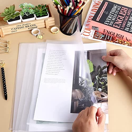 MIVIDE 90pcs Chemise Plastiques A4 Transparente, Dossier Pochette Document Plastique, Sous Chemise Plastique a4 pour Ranger et Classer Papiers, Documents (31 x 22cm)
