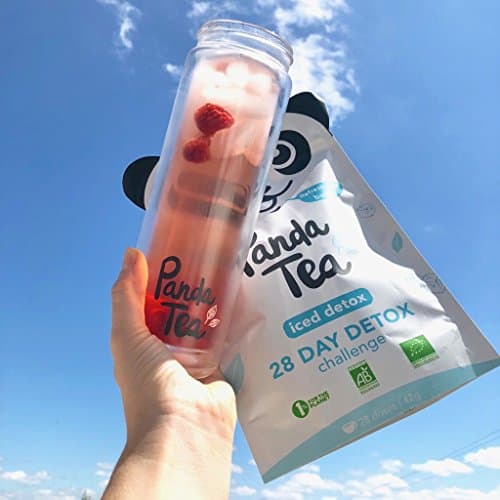 Panda Tea - Iced detox - Infusion Glacée Détox - 28 sachets mousselines Hibiscus Mangue Certifié Bio - Hydratation