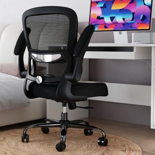 TRALT Chaise de Bureau Chaise de Bureau Mesh Ordinateur de Bureau avec Roues Chaise de Bureau Ergonomique Hauteur réglable Chaise pivotante Chaise de Travail (Noir)