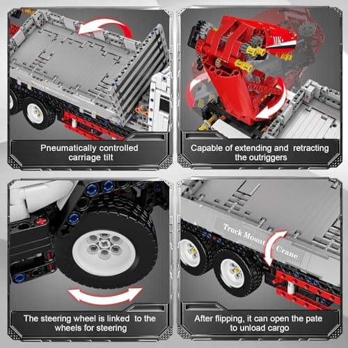 Mould King 17063 Technik RC Grue Blocs de Construction, 2530 Pièces Pneumatique Chargeuse sur Roues avec Télécommande et Moteurs, Kit de Modèle de Véhicule de Construction Cadeau pour Adultes