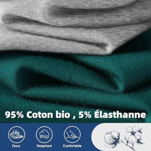 Fullluwaa - Lot de 10 Boxers Homme Coton, Confortable et Doux - Ajustés, Ceinture Élastique Ultra - Souple